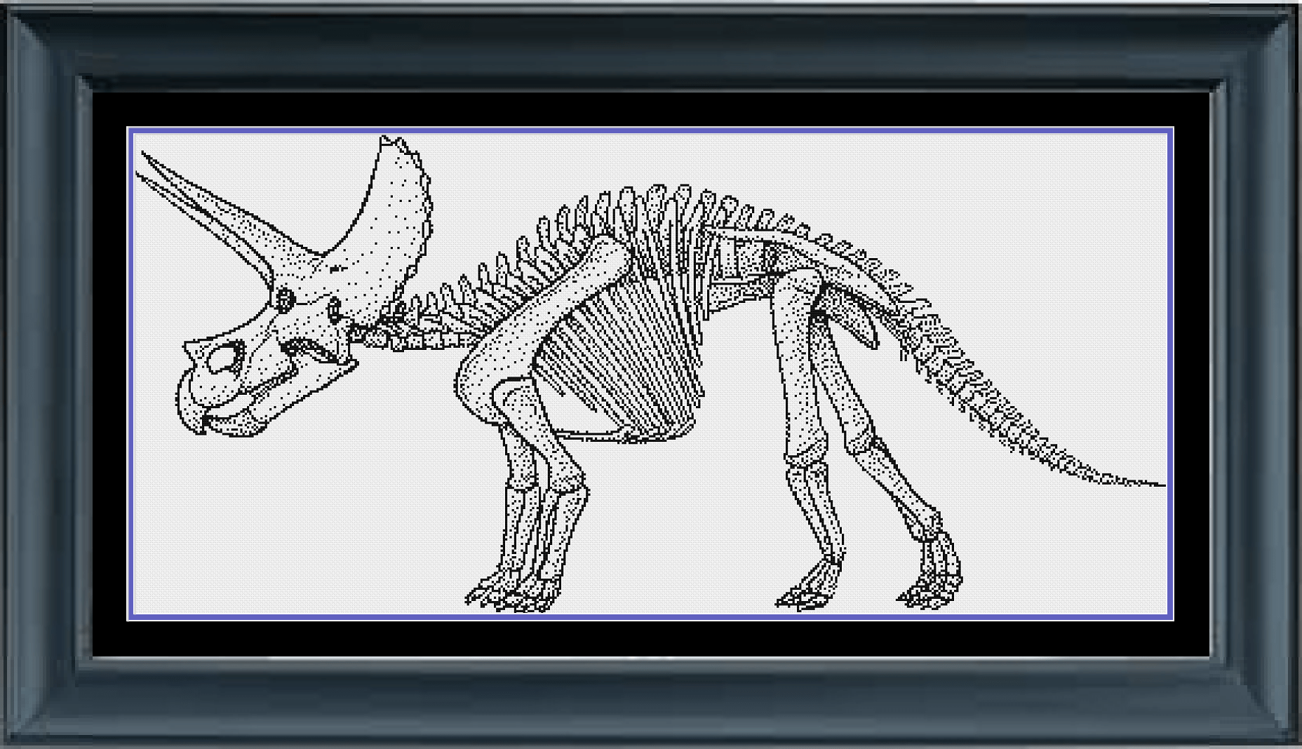 Stitching Jules Design Cross Stitch Pattern Instant PDF Download - $10 Dinosaur Cross Stitch Pattern | Skeleton Cross Stitch Pattern | Blackwork | Instant PDF Download And Physical Pattern Options